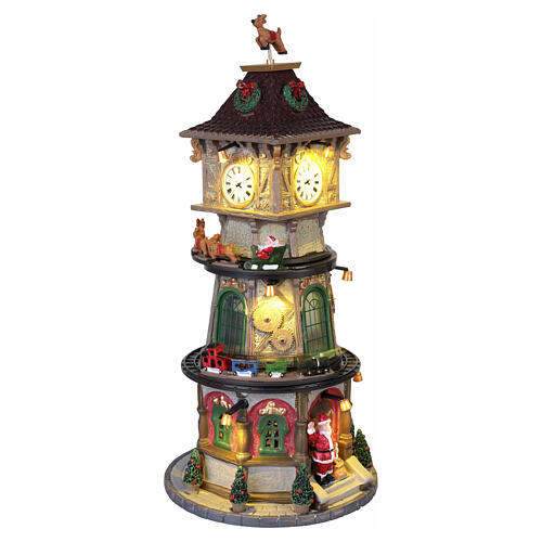 Christmas Clock Tower cena animada Lemax 33x16x16 cm - 45735 5