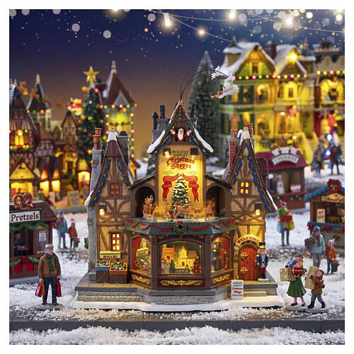 Holiday Hamlet Christmas Shoppe animierte Szene Lemax Caddington Village 32x30x18 cm - 55026 2