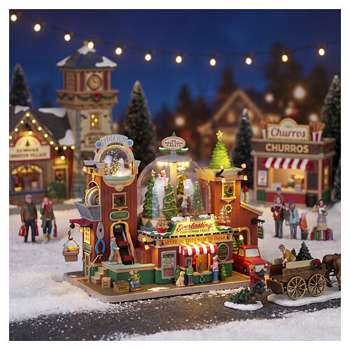 Everlasting Christmas Trees animierte Szene Lemax Caddington Village 23x34x19 cm – 55324 2