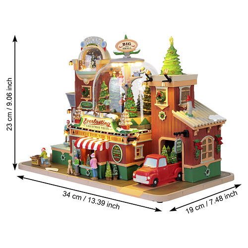 Everlasting Christmas Trees animierte Szene Lemax Caddington Village 23x34x19 cm – 55324 3