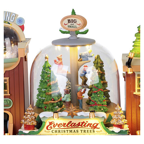 Everlasting Christmas Trees animierte Szene Lemax Caddington Village 23x34x19 cm – 55324 4