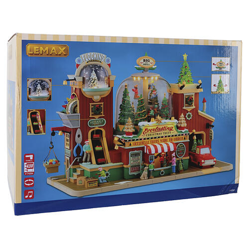 Everlasting Christmas Trees animierte Szene Lemax Caddington Village 23x34x19 cm – 55324 12