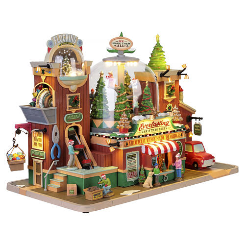 Everlasting Christmas Trees animated scene Lemax Caddington Village 23x34x19 cm - 55324 6