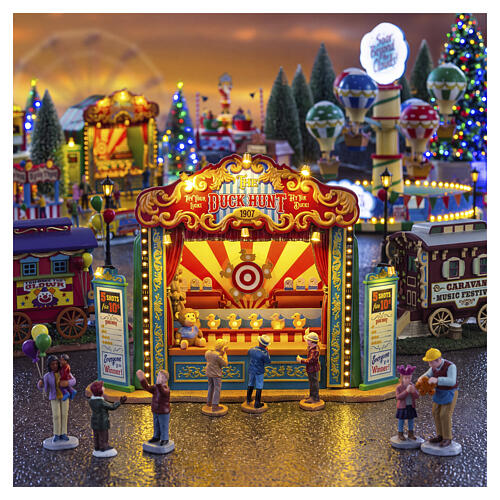 The Duck Hunt 4-piece set animated scene Lemax Carnival 21x30x16 cm- 55326 2