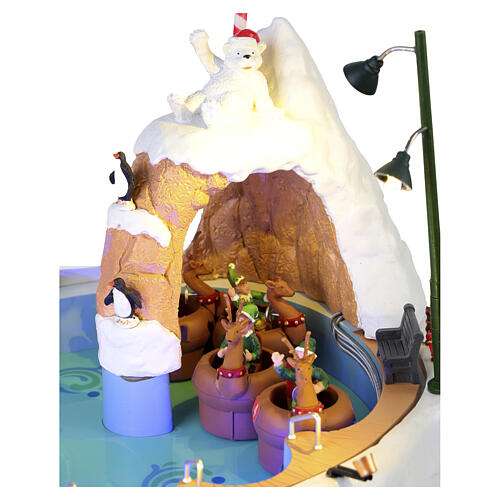 Dasher's Bumper Boats animierte Szene Lemax Santa's Wonderland 23x36x28 cm - 64638 4