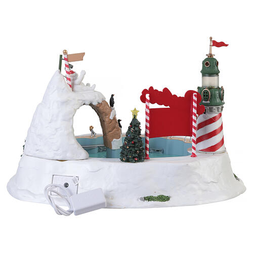 Dasher's Bumper Boats animierte Szene Lemax Santa's Wonderland 23x36x28 cm - 64638 8