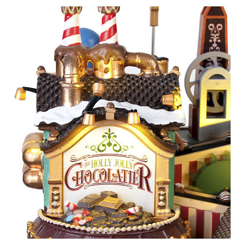 The Holly Jolly Chocolatier & Mrs. Claus Coffee Shop animierte Szene Lemax Santa's Wonderland 28x32x19 cm – 65521 8