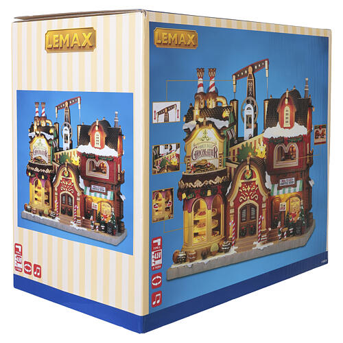 The Holly Jolly Chocolatier & Mrs. Claus Coffee Shop animierte Szene Lemax Santa's Wonderland 28x32x19 cm – 65521 12