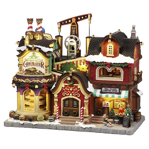 The Holly Jolly Chocolatier & Mrs. Claus Coffee Shop animated scene Lemax Santa'S W. 28x32x19 cm - 65521 1