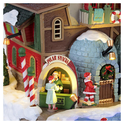 Santa's Hot Springs Oasis animierte Szene Lemax Santa's Wonderland 33x24x28 cm – 65522 6