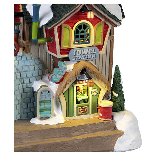 Santa's Hot Springs Oasis animierte Szene Lemax Santa's Wonderland 33x24x28 cm – 65522 10