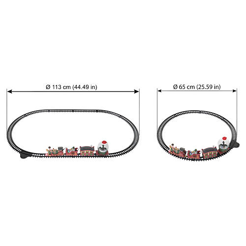 North Pole Railway animierte Szene mit Zug Lemax 15x113x66 cm - 74223 6