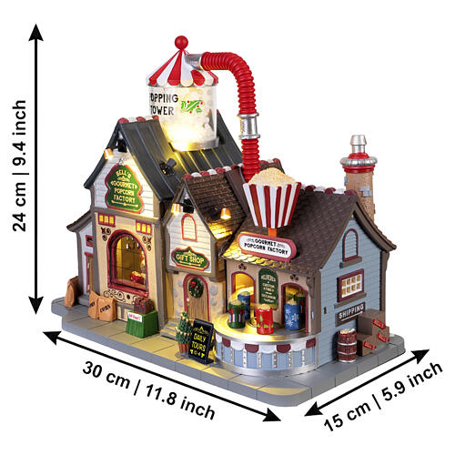 Bell's Gourmet Popcorn Factory animierte Szene Lemax Harvest Crossing 24x30x15 cm - 75188 3