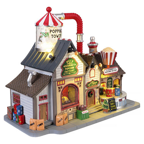 Bell's Gourmet Popcorn Factory animierte Szene Lemax Harvest Crossing 24x30x15 cm - 75188 4