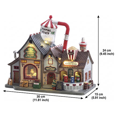 Bell's Gourmet Popcorn Factory scena animata Lemax Harvest Crossing 24x30x15 cm - 75188 2