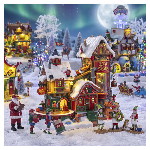 Elf Made Toy Factory animierte Szene Lemax Santa's Wonderland 26x30x18 cm - 75190 2