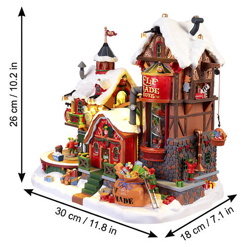 Elf Made Toy Factory animierte Szene Lemax Santa's Wonderland 26x30x18 cm - 75190 3
