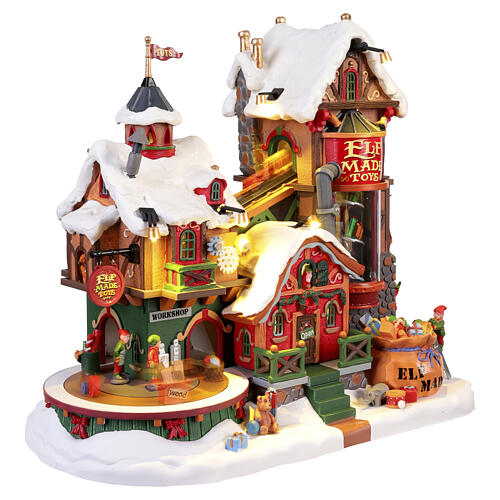 Elf Made Toy Factory animierte Szene Lemax Santa's Wonderland 26x30x18 cm - 75190 5