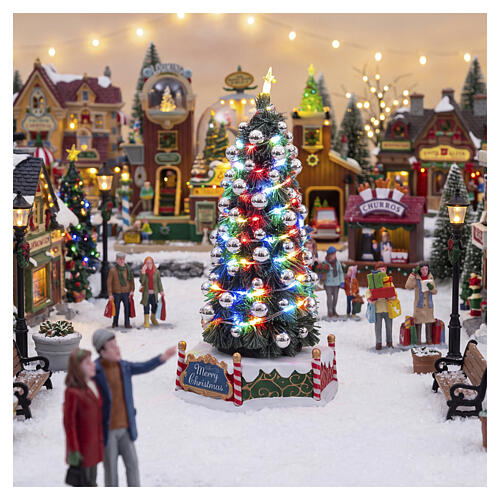 New Majestic Christmas Tree animierte Szene Lemax 34x16x15 cm - 84350 2