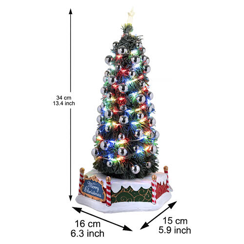 New Majestic Christmas Tree animierte Szene Lemax 34x16x15 cm - 84350 3