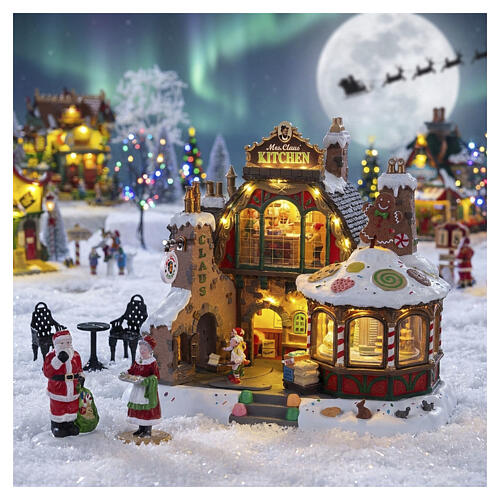 Mrs. Claus' Kitchen animierte Szene Lemax Santa's Wonderland 24x27x21 cm - 85314 2