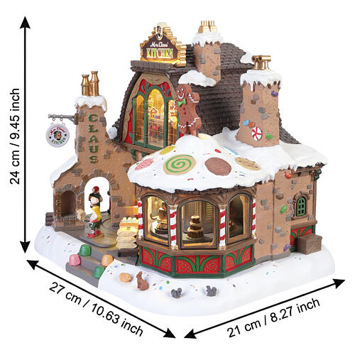 Mrs. Claus' Kitchen animierte Szene Lemax Santa's Wonderland 24x27x21 cm - 85314 3