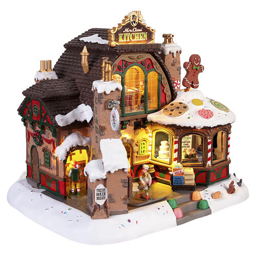 Mrs. Claus' Kitchen animierte Szene Lemax Santa's Wonderland 24x27x21 cm - 85314 4