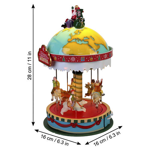 Yuletide Carousel animierte Szene Lemax Carnival 28x16x16 cm - 94525 3