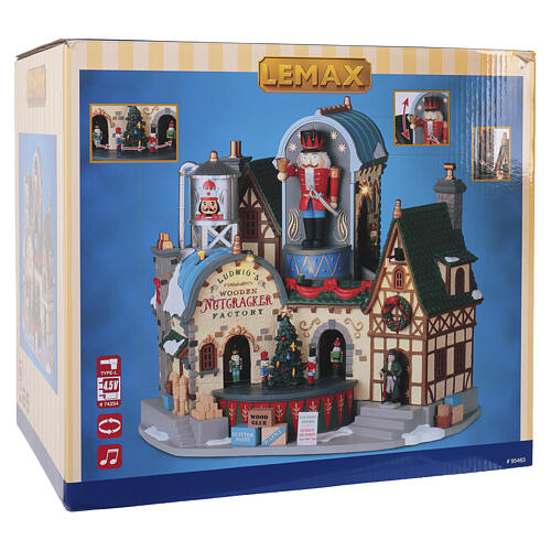 Ludwig’s Wooden Nutcracker Factory animierte Szene Lemax Caddington Village 28x29x20 cm - 95463 12