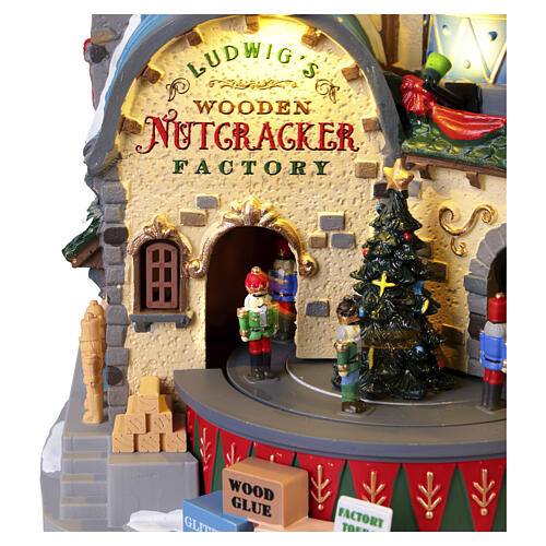 Ludwig's Wooden Nutcracker Factory animated scene Lemax Caddington Village 28x29x20 cm - 95463 4