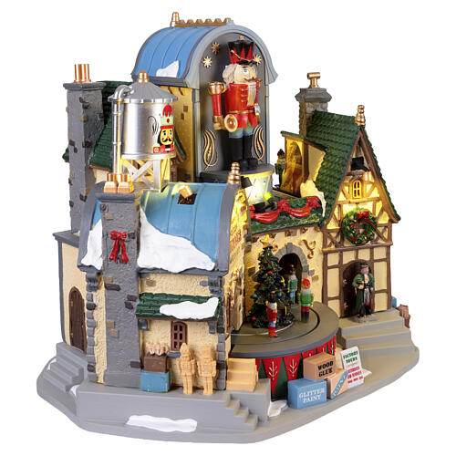 Ludwig's Wooden Nutcracker Factory animated scene Lemax Caddington Village 28x29x20 cm - 95463 5
