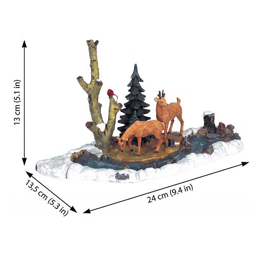 Feeding Deer 3-teiliges Set Tischakzent Lemax 13x24x13 cm - 03327 2