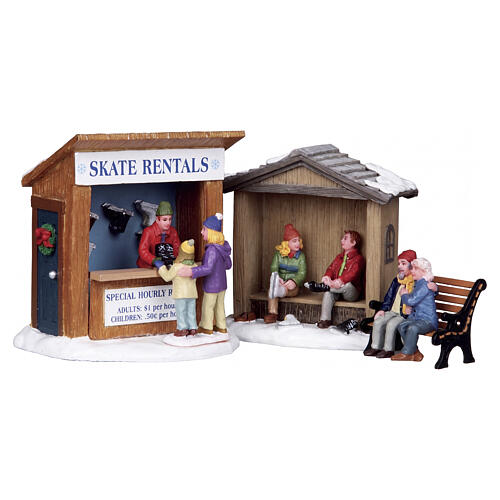 Skate Rentals set 3 pezzi accessorio Lemax 10x22x7 cm - 03849 1