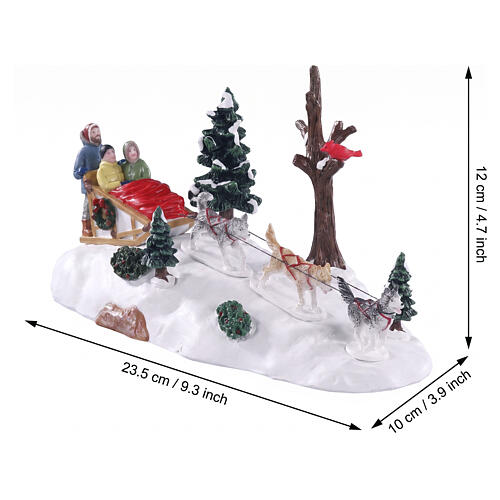 Dog Sledding Afternoon accessorio da tavolo Lemax Vail Village 12x23x10 cm - 13557 2
