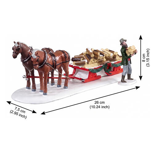Firewood Delivery 2-teiliges Set Tischakzent Lemax Vail Village 8x26x8 cm - 13559 2