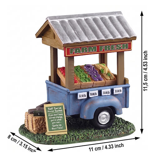Farm Fresh Vegetable Trailer Tischakzent Lemax Harvest Crossing 11x11x8 cm - 13565 2