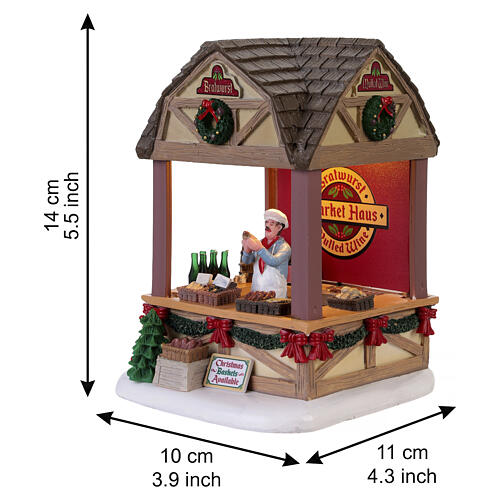Christmas Market Bratwurst accessorio da tavolo Lemax Caddington Village 14x10x11 cm - 14903 2