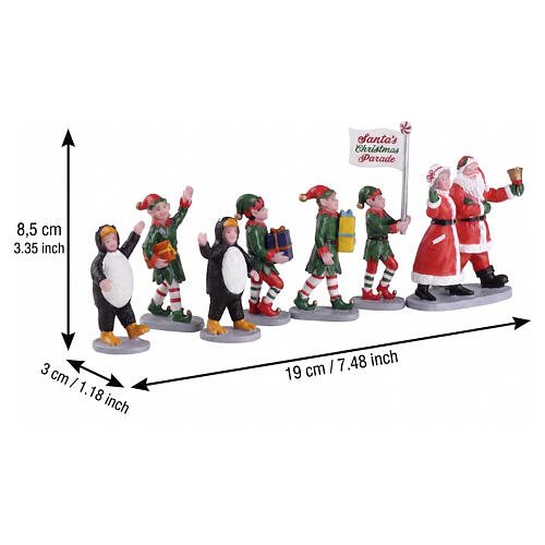 Santa's Elf Parade 7-teiliges Set Tischakzent Lemax Caddington Village 8x19x3 cm - 23592 2