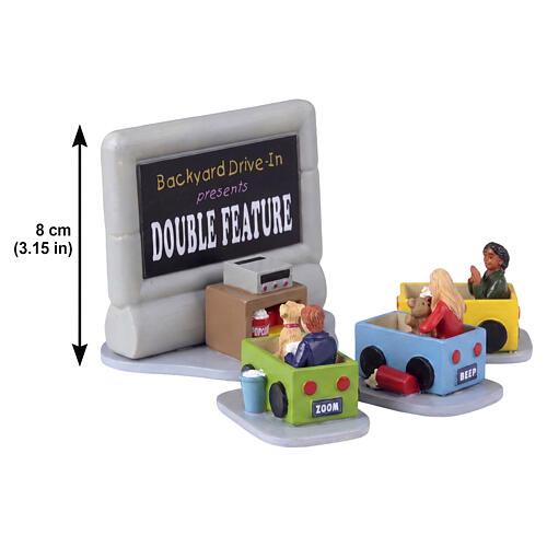 Backyard Drive-in set 4 pezzi accessorio da tavolo Lemax Caddington Village 8x20x6 cm - 33616 2