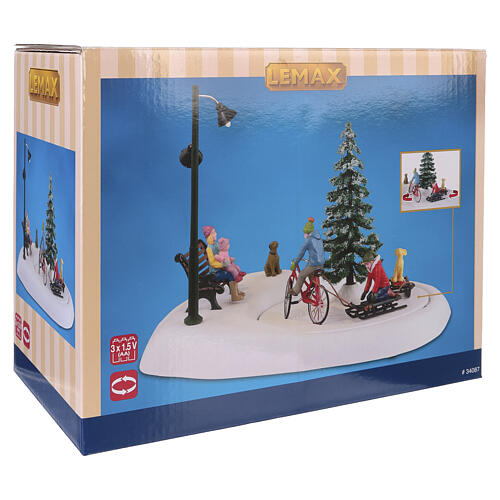 Snowbiking With Dad Tischakzent Lemax Vail Village 17x23x19 cm - 34087 4
