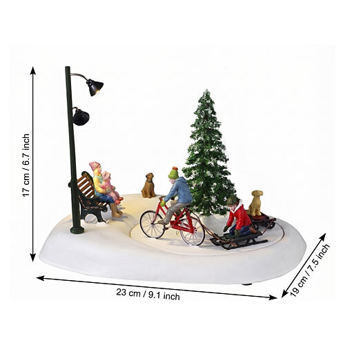 Snowbiking With Dad accessorio da tavolo Lemax Vail Village 17x23x19 cm - 34087 2