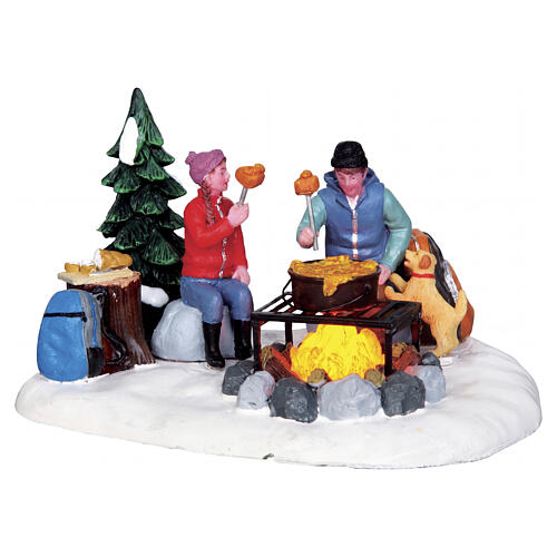 Campfire Fondue accessorio da tavolo Lemax Vail Village 8x13x10 cm - 34625 1