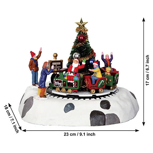 Santa's Kiddie Train accessorio da tavolo Lemax 17x23x18 cm - 34631 2