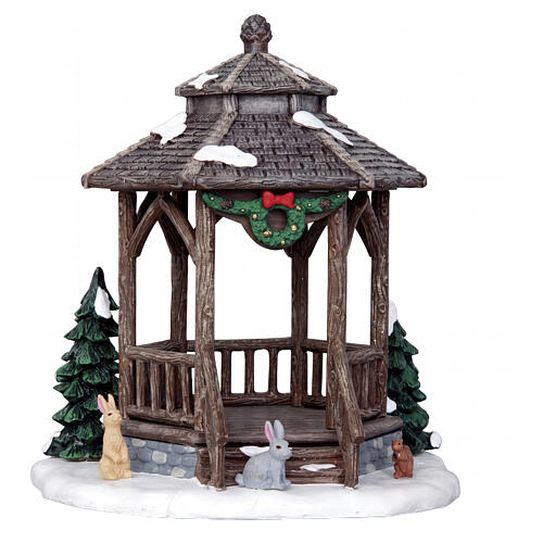 Winter Gazebo table accessory by Lemax, Vail Village, 6.3x5.9x5.1 in - 43084 1