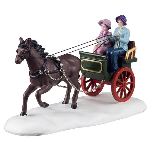 Winter Carriage Ride accessorio da tavolo Lemax Caddington Village 8x13x6 cm - 43711 1