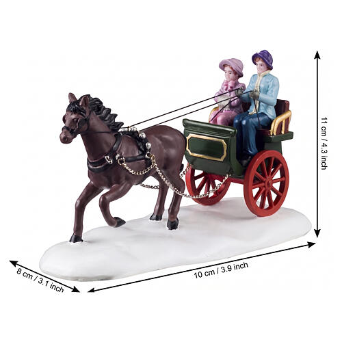 Winter Carriage Ride accessorio da tavolo Lemax Caddington Village 8x13x6 cm - 43711 2