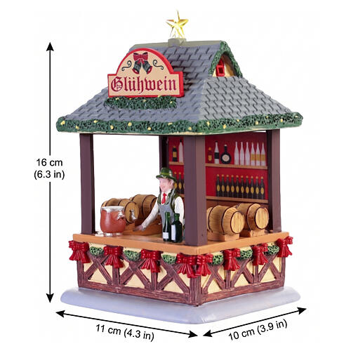 Gluhwein Booth accessorio da tavolo Lemax Caddington Village 16x11x10 cm - 43714 2
