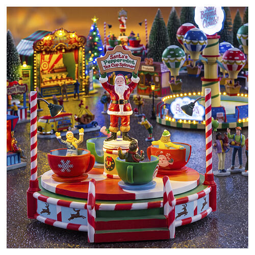 Santa's Peppermint Teacup Spinner accessorio da tavolo Lemax Carnival 17x20x18 cm - 54446 2