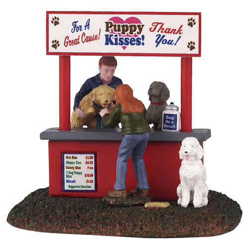 Puppy Kissing Booth accessorio da tavolo Lemax 9x10x8 cm - 63815 1