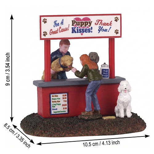 Puppy Kissing Booth accessorio da tavolo Lemax 9x10x8 cm - 63815 2